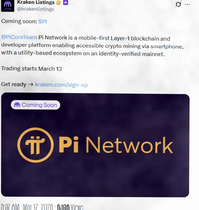 Kraken交易所宣布上线Pi Network (PI)：交易预计在Pi日之前启动插图