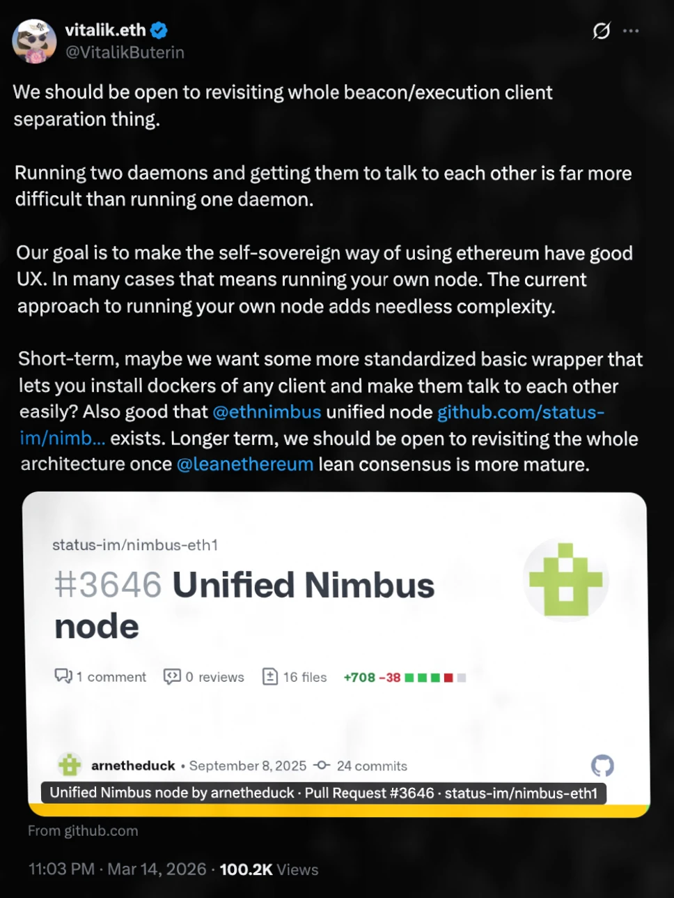 Vitalik Buterin提出更新，简化以太坊节点软件插图