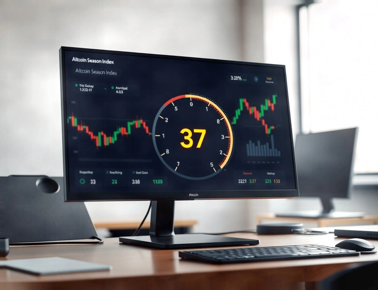 山寨币行情低迷：Altcoin季指数仅37，市场仍受比特币主导插图