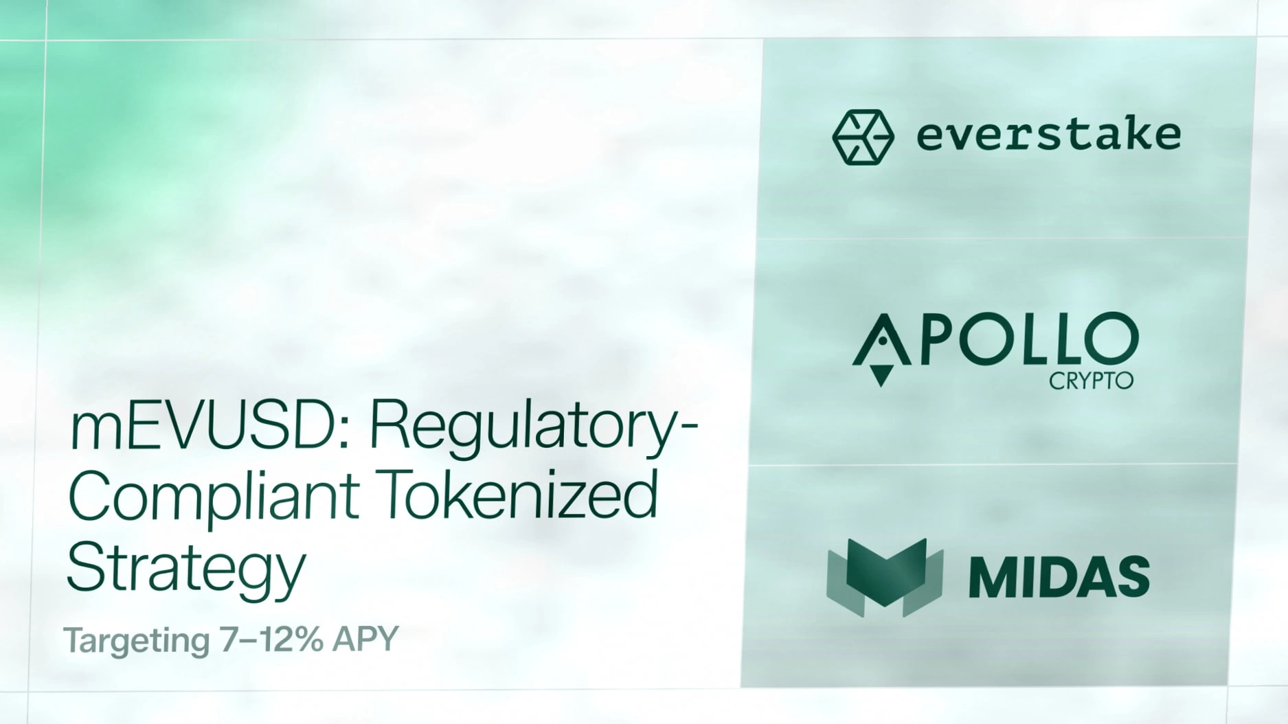 Everstake、Midas与Apollo联合推出合规型mEVUSD稳定币收益策略
