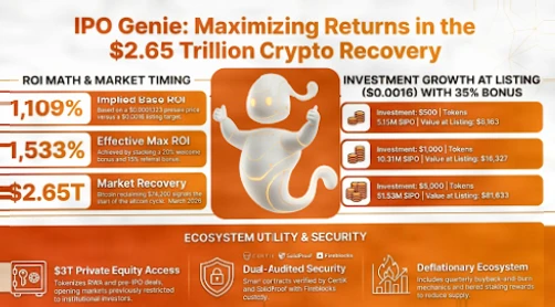 加密市场重回2.65万亿美元 IPO Genie预售引关注插图1