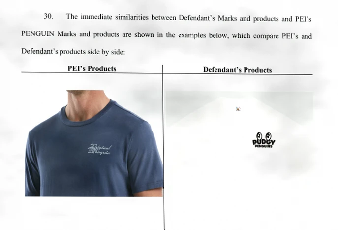 Pudgy Penguins卷入商标纠纷，Original Penguin提起侵权诉讼插图