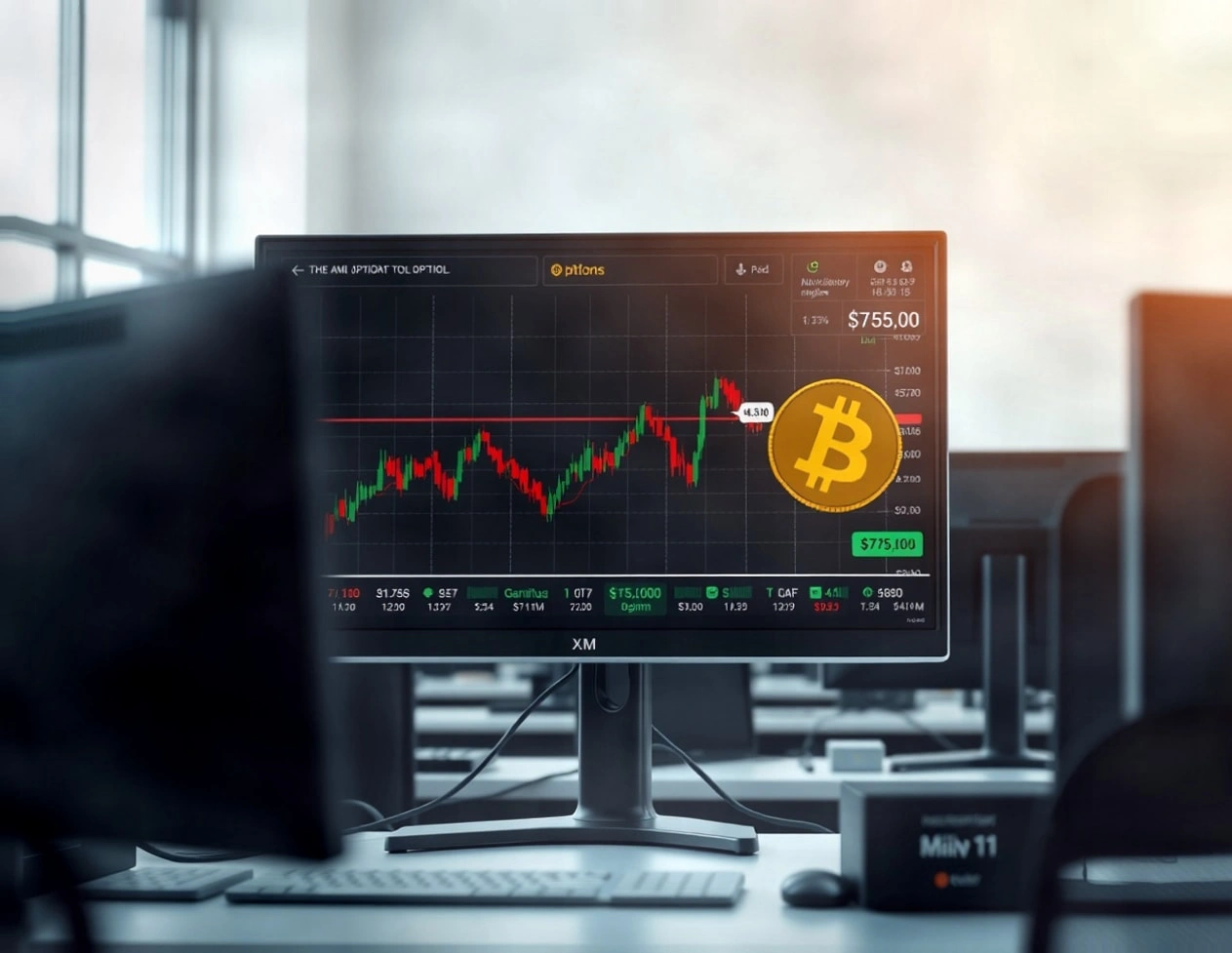 比特币期权分析揭示关键$75K Gamma壁垒，预示即将到来的波动性飙升插图
