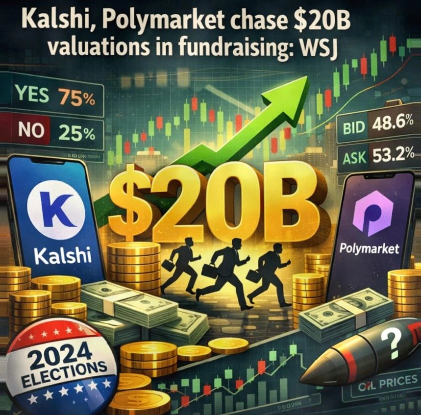 Kalshi与Polymarket冲刺200亿美元估值，预测市场迎来监管关键期