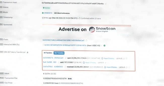 地址污染攻击致Sillytuna关联钱包损失2400万美元aEthUSDC插图