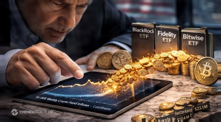 美国主导的加密基金上周录得10.6亿美元资金流入