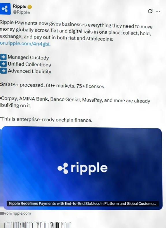 Ripple打造全球金融基础设施，整合跨境支付全链条服务插图
