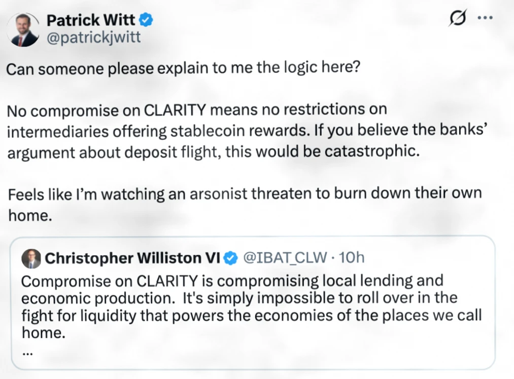 社区银行与加密行业实为盟友：CLARITY法案争议中的新观点插图