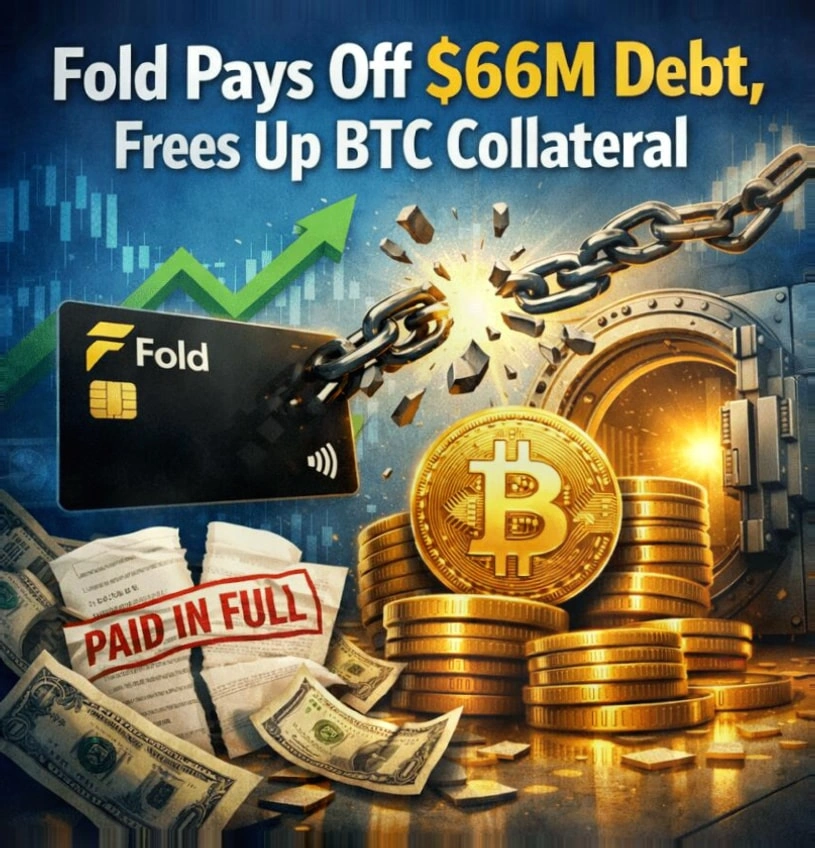 Fold清偿6630万美元债务，释放521枚BTC资产