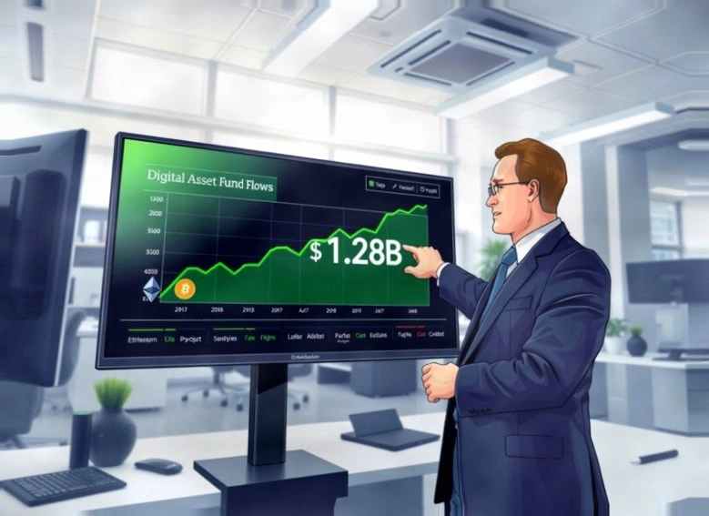 数字资产基金实现12亿美元净流入：比特币与以太坊领涨